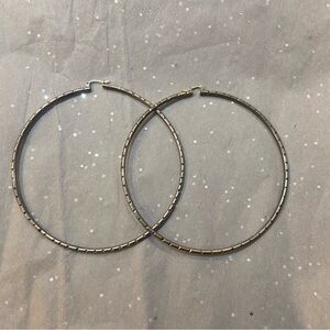 Oversized Silver Hoop Earrings